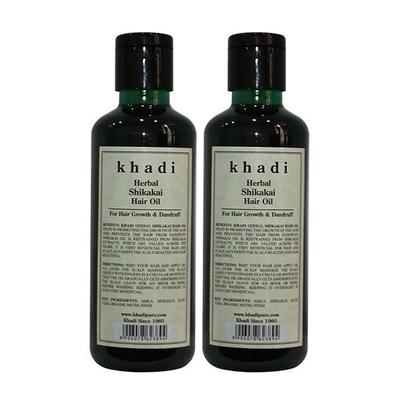 Khadi Pure Herbal Hair Oil - Shikakai (Pack of 2 x 210 ml) - Hair Oils