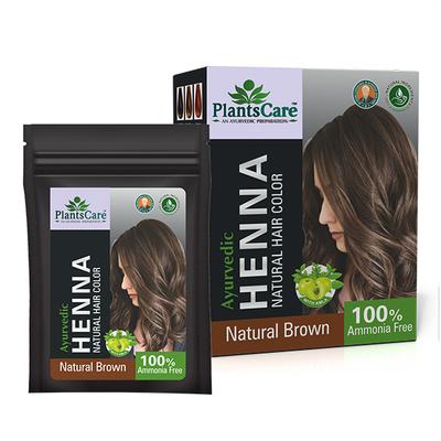 Plantscare Henna Natural Hair Colour - Natural Brown 240 gm - Henna