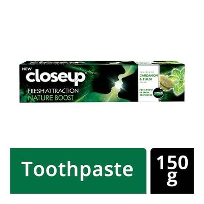 Closeup Fresh Attraction Nature Boost Toothpaste - Cardamom & Tulsi 150 gm - Toothpaste