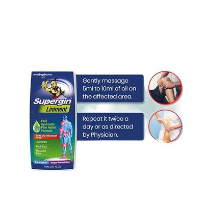 Supergin Fast Ayurvedic Pain Relief Liniment 85 ml - Balm/Ointments
