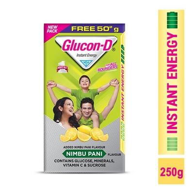 Glucon-D Instant Energy Powder - Nimbu Pani (Refill) 200 g - Energy Drinks