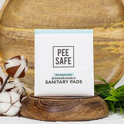 Pee Safe 100% Organic Cotton Biodegradable Sanitary Pads (Overnight) 10's - Sanitary Napkins