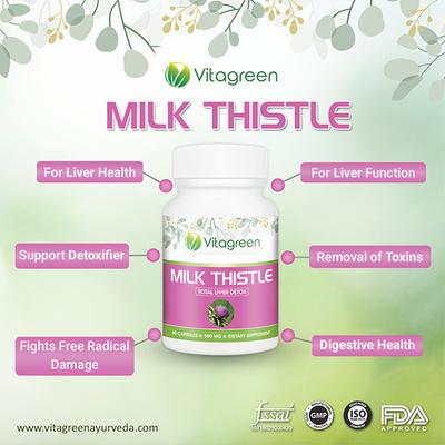 VitaGreen Milk Thistle Capsules 60's - Vital Health