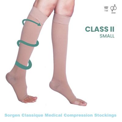 Sorgen Classique Medical Compression Stockings Class 2 Knee Length - Small 1's - Knee/Ankle/Leg/Foot Supports