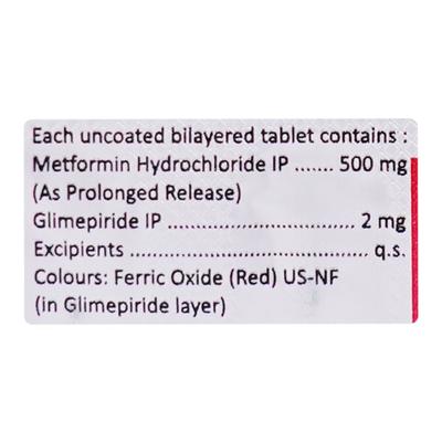 YOGAMET GM 2mg Tablet 10's - Diabetes-Ant
