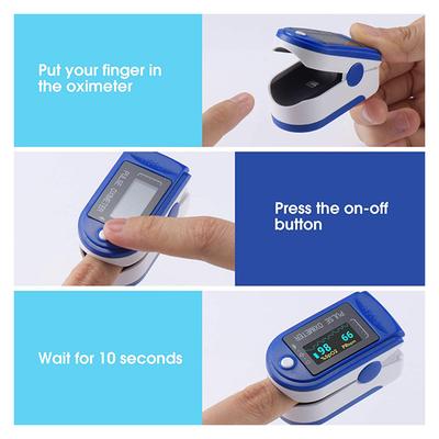 1Mile Pulse Oximeter - Blue - Thermometer & Oximeter