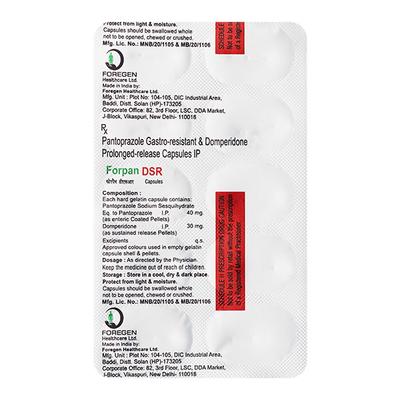 FORPAN DSR Capsule 10's - Ulcer/Reflux/Flatulence-Aaa