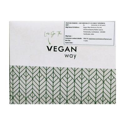 Vegan Way 100 % Vegan Plant Protein Powder - Cafe Mocha (Pack of 7 x 33 gm) - Protein Drink