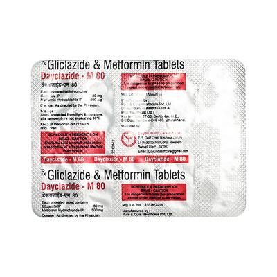 DAYCLAZIDE M 80mg Tablet 10's - Diabetes-Ant