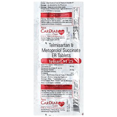 TELSART M 25 Tablet 10's - Hypertension-Ana
