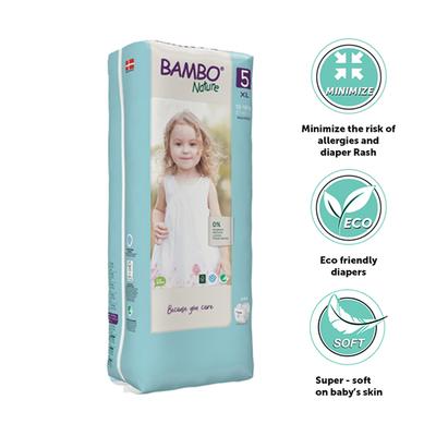 Bambo Nature Tape Diapers with Wetness Indicator - XL (5) 44's - Diapers & Wipes