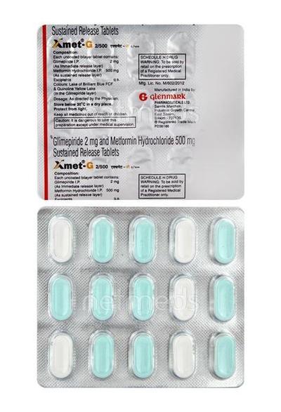 X Met G 2mg Tablet 15'S - Diabetes-Ant