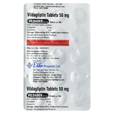 VILDADER 50 Tablet 15's - Diabetes-Ant