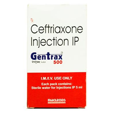 Gentrax 500mg Injection 1's - Bacterial Infections-Cep