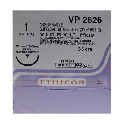 Johnson & Johnson Ethicon Vicryl Plus Absorbable Surgical Suture (35 cm) (VP2826) 1's - Sutures