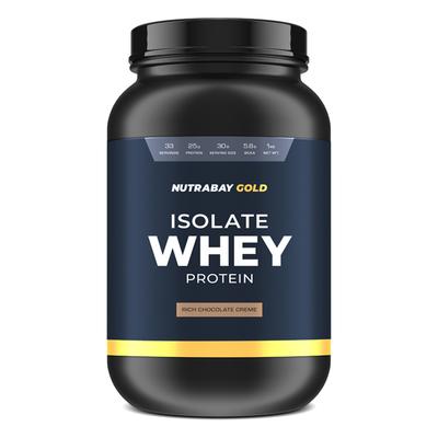 Nutrabay Gold Isolate Whey Protein Powder - Rich Chocolate Cream Flavour 1 kg - Whey Proteins