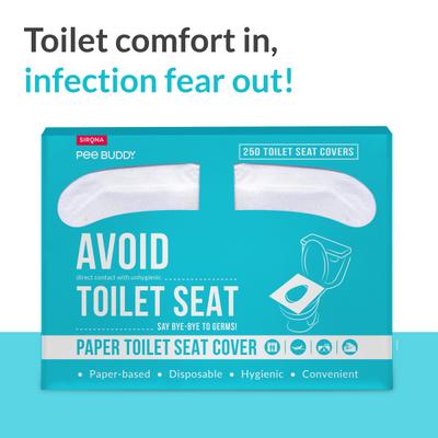Peebuddy Paper Toilet Seat Cover 250's - Toilet Seat Sanitizer