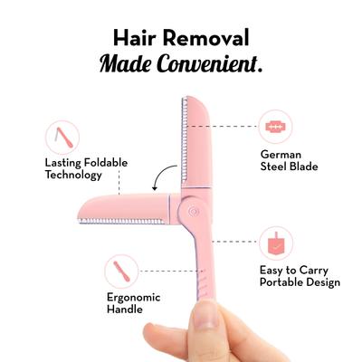 Plush Foldable Face Razor For Women 3's - Hair Removal Accessories