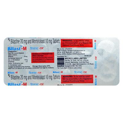 BILAST M Tablet 10's - Allergies-Ant