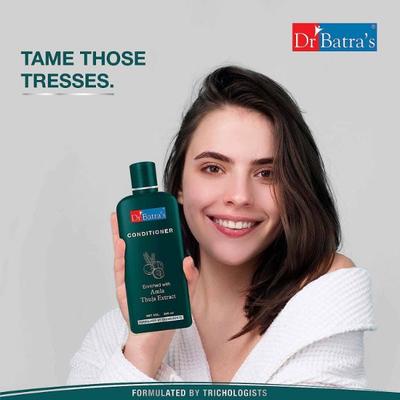 Dr Batra's Dandruff Cleansing Shampoo 100 ml + Hair Oil 200 ml + Conditioner 200 ml + Anti-Dandruff Hair Serum 125 ml - Hair Treatment