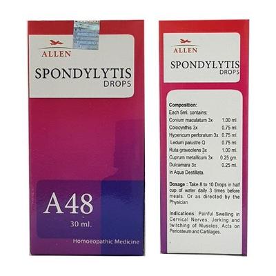 Allen A48 Spondylytis Drops 30 ml - Homeopathic Drops