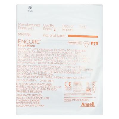 Ansell Encore Latex Micro Powder Free Gloves 5787000 (Size 5 1/2) 1's - Gloves - S