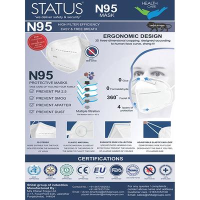 Status N95 Face Mask - White (Pack of 20) - Face Mask