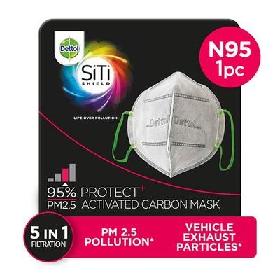 Dettol Siti Shield Air-Pollution Mask - Carbon Activated 1's - Face Masks