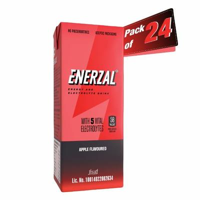 Enerzal Energy and Electrolyte Drink - Apple Pack of 24 x 200 ml - Energy Drinks