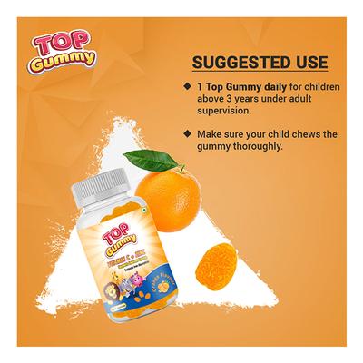 Top Gummy Vitamin C + Zinc Gummies - Orange Flavour 30's - Multi-Vitamins