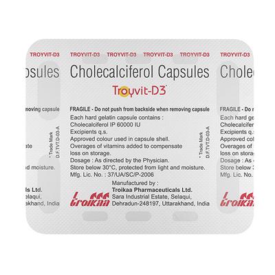 Troyvit D3 Capsule 4'S - Supplements-Vit