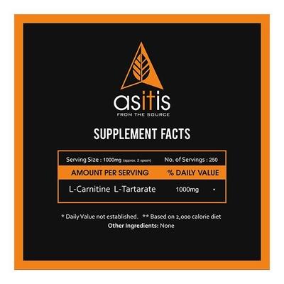 Buy AS-IT-IS Nutrition L-Carnitine L-Tartarate (Energy & Performance) Powder  250 gm Online at Discounted Price
