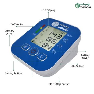 Sahyog Wellness Fully Automatic Upper Arm Digital Blood Pressure Monitor 1's - Blood Pressure Monitor Device