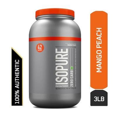 Isopure Zero Carb 100% Whey Protein Isolate Powder- Mango Peach 3 lb - Whey Proteins