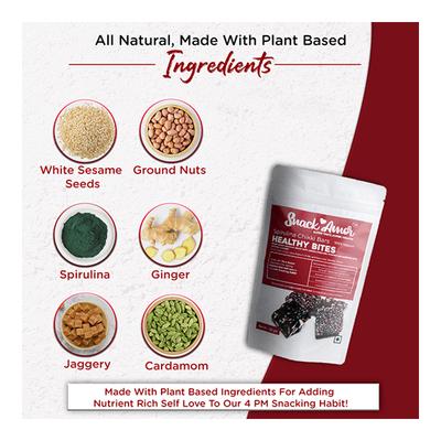 Snack Amor Spirulina Chikki Bar (Pack of 2 x 150 gm) - Nutritional Bars