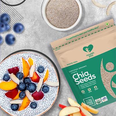 Nourish You White Chia Seeds 150 gm - Nutritional Bars
