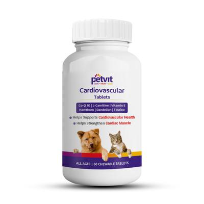Petvit Cardiovascular Chewable Tablets 60's - Petfood