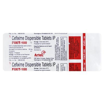 FIXIT 100 Tablet 10's - Bacterial Infections-Cep