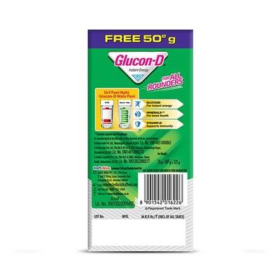 Glucon-D Regular Powder (75 gm + 50 gm Free) - Energy Drinks