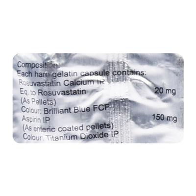 Rosloy Asp 20/150mg Tablet 10'S - High Cholesterol-Dys