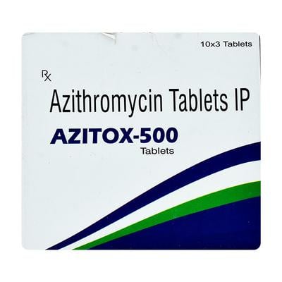 AZITOX 500mg Tablet 3's - Bacterial Infections-Mac