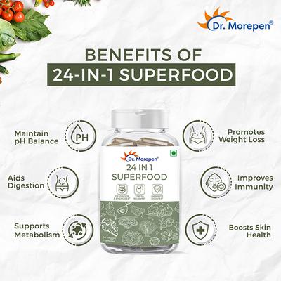 Dr. Morepen 24 In 1 Superfood Veg Capsule 60's - Herbal Dietary Supplement