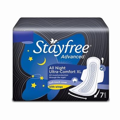 Stayfree Advanced All Nights Ultra-Comfort with Wings (XL) 7's - Sanitary Napkins