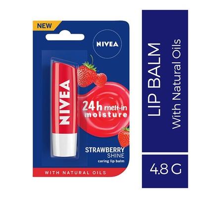 Nivea Buy 1 Get 1 Free Strawberry & Blackberry Shine Lip Balm 4.8 gm - Lip Balms