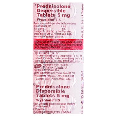 Wysolone 5mg Tablet 15'S (N) - Hormonal Therapy-Cor