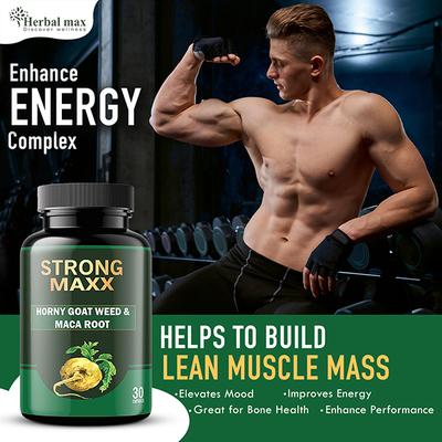 Herbal Max Strong Maxx Horny Goat Weed & Maca Root Capsule 30's - Sexual Care