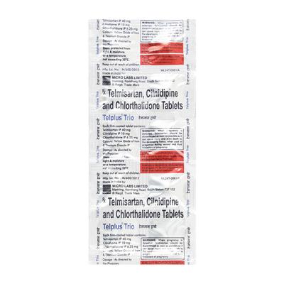 Telplus Trio 6.25Mg Tablet 10's - Hypertension-Ana