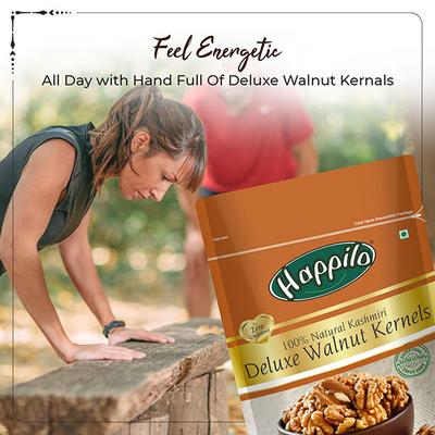 Happilo Natural Kashmiri Deluxe Walnut Kernels Seeds 200 gm - Nutritional Bars