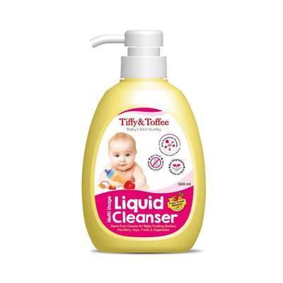 Tiffy & Toffee Multi Usage Baby Liquid Cleanser 500 ml + Non-Alcoholic Hand Sanitizer - Lemon 100 ml - Baby Skin Care