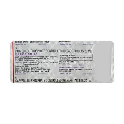 Carca CR 20mg Tablet 10'S - Hypertension-Bet
